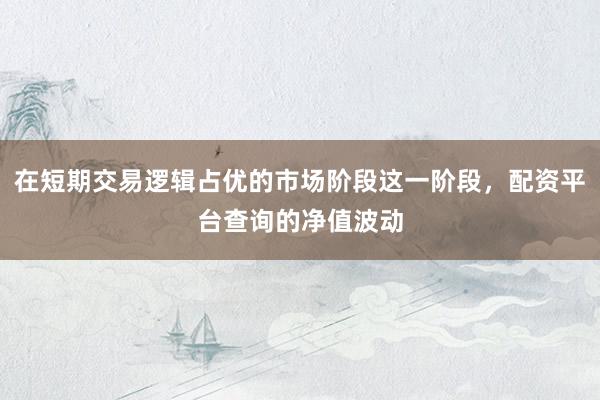 在短期交易逻辑占优的市场阶段这一阶段，配资平台查询的净值波动