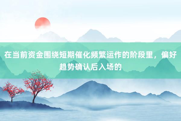 在当前资金围绕短期催化频繁运作的阶段里，偏好趋势确认后入场的